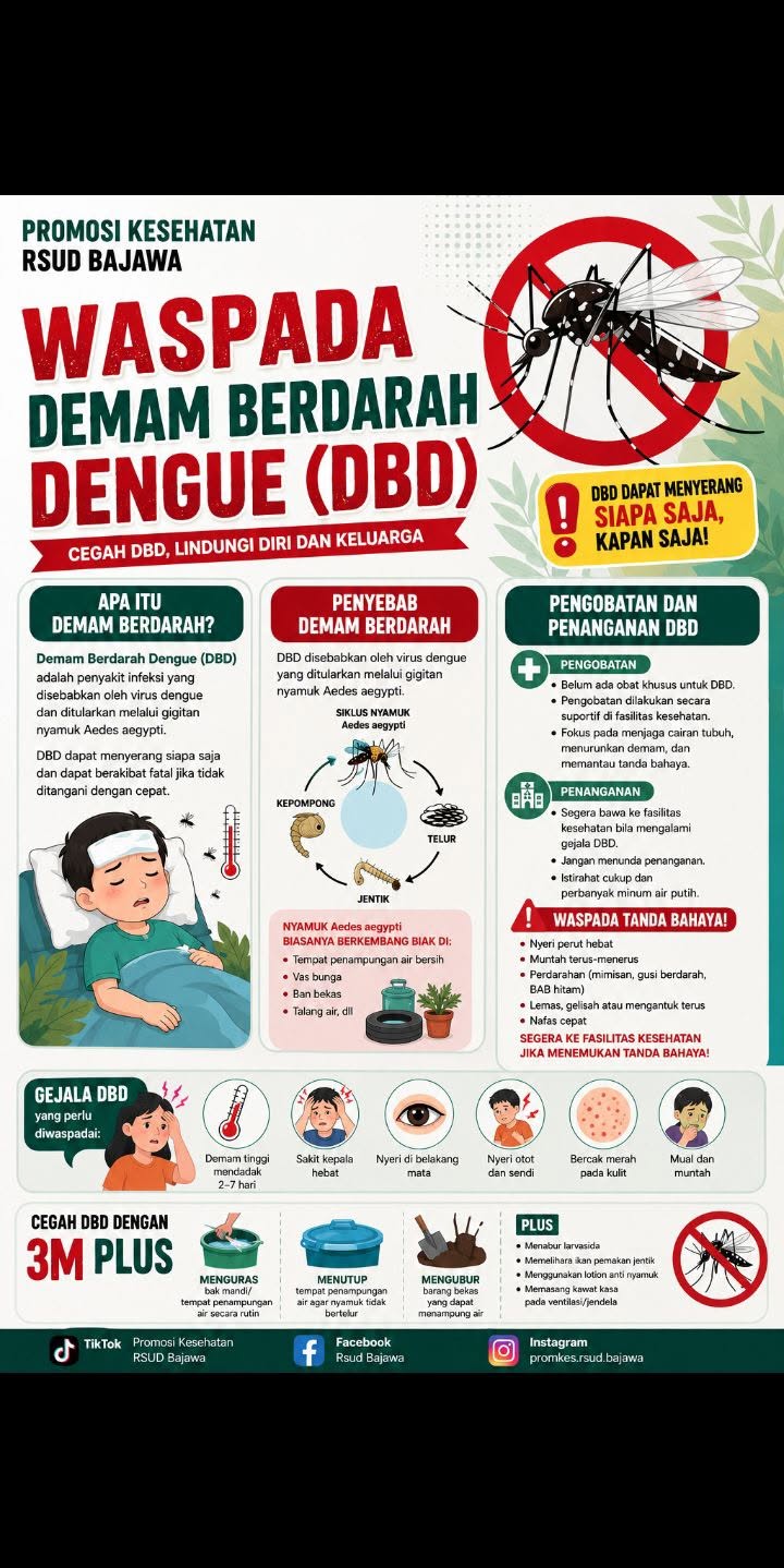 Waspada Demam Berdarah Dengue (DBD): Kenali Gejala, Cegah Sejak Dini dengan Gerakan 3M Plus